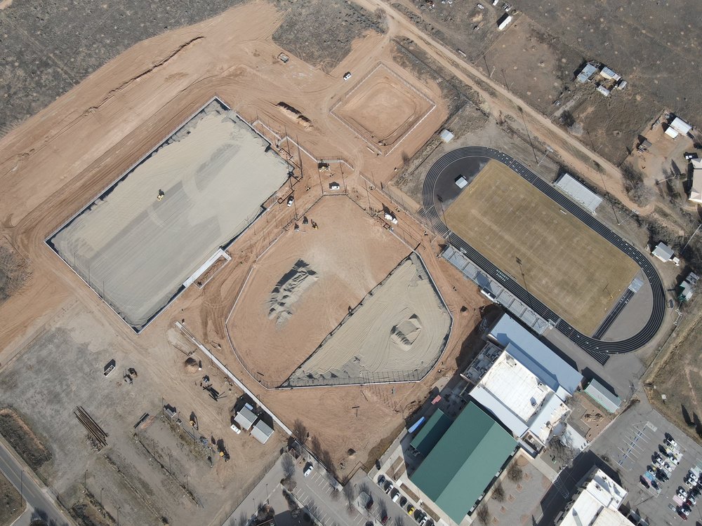 Overhead View of Sports Complex Construction