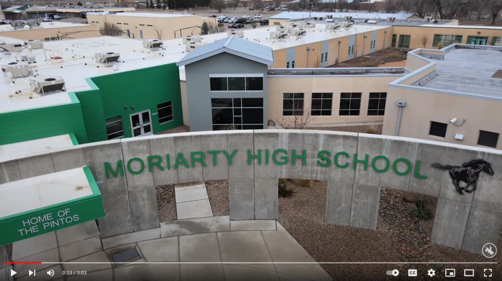 Ariel view of Moriarty High School