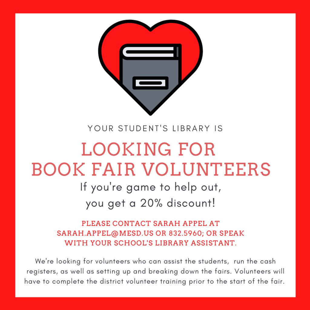 Looking for Book Fair Volunteers