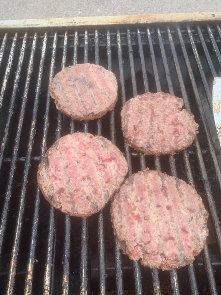 burgers are cooking