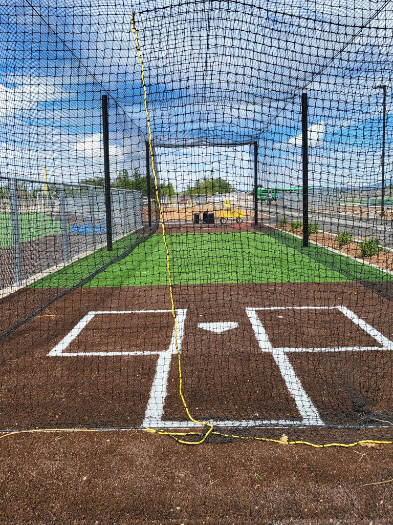 View of one of the new batting cages